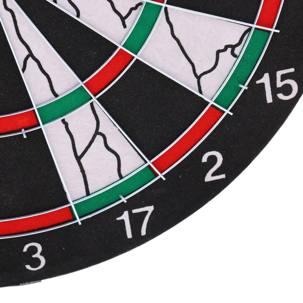 Durable 15'' Two Side Printing Dart Board Dartboard and 6 Darts for Darts Game