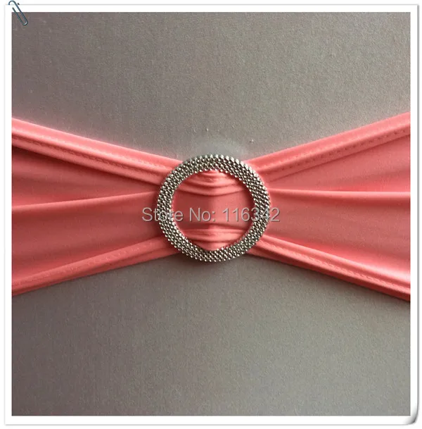 

Top Quality with facoty price !!!! 100pcs pink chair Sash for chair covers/spandex band with round buckle FREE SHIPPING
