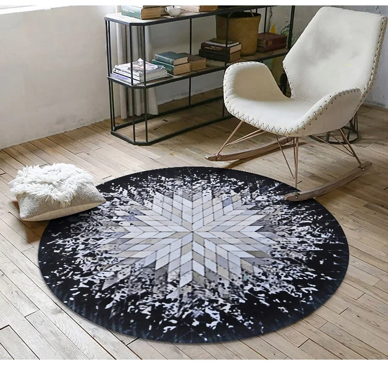 Креативный геометрический всплеск абстрактный круглый ковер для спальни компьютерное кресло ковер журнальный столик для гостиной ковры для детской комнаты игровой коврик
