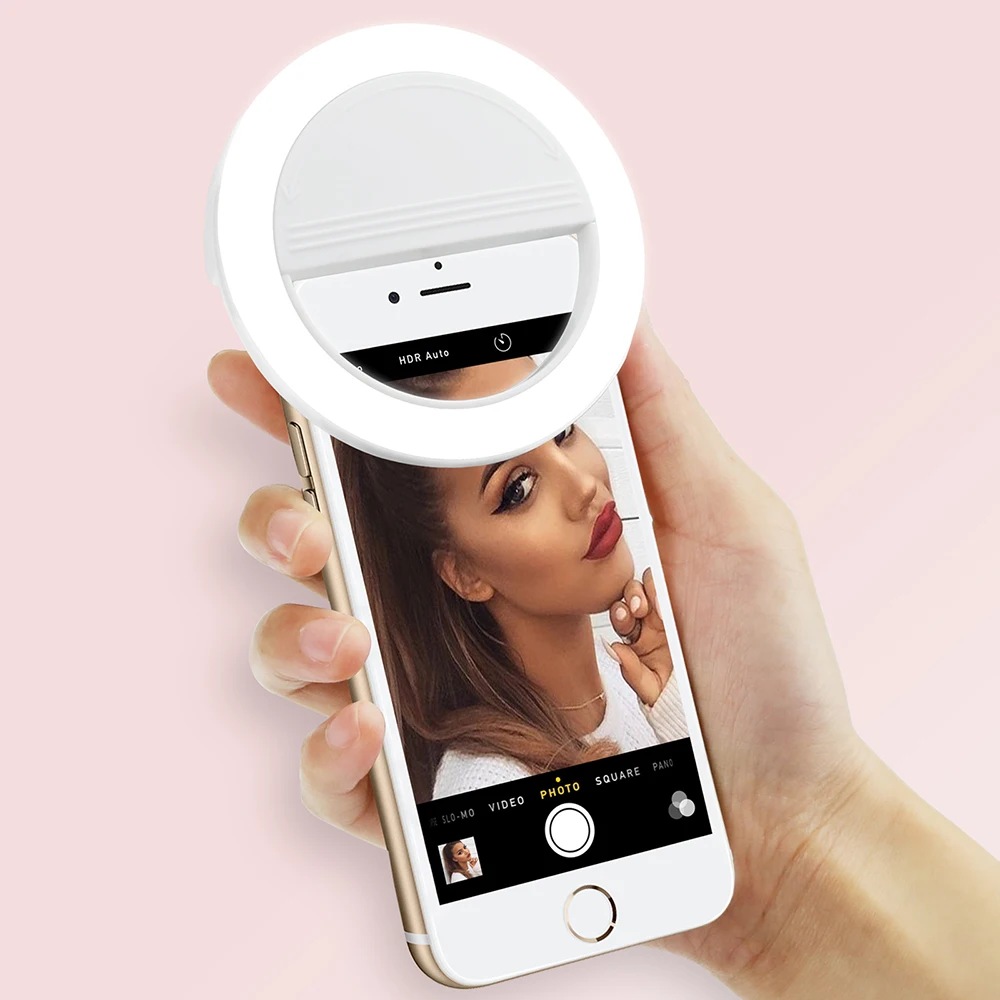 

JT1 USB Charge Selfie Portable Flash Light Led Camera Phone Photography Ring Light Enhancing Photography for iPhone Smartphone