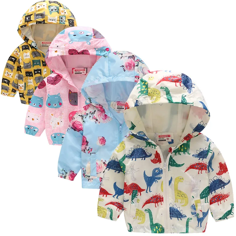 

Baby Girls Air Conditioning Shirt Kids Floral Hoodie Outdoor Skin Sun Protection Clothing Dinosaur Cat Car Print Sweatshirt