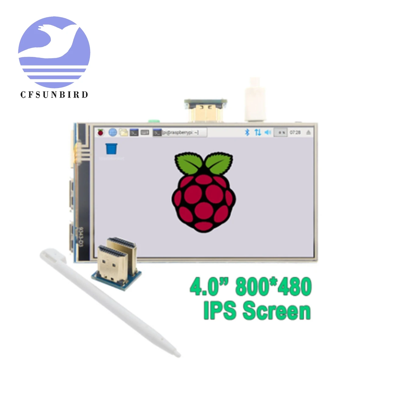 

4.0" Inch HDMI IPS LCD Monitor Screen Module Display with GPIO Resistive Touch Panel Audio Output for Raspberry Pi 4