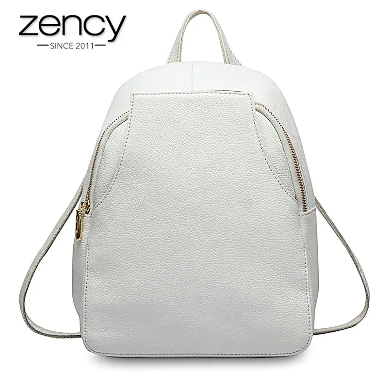 Zency جديد وصول النساء على ظهره 100% جلد طبيعي السيدات حقائب السفر نمط Preppy مدرسية للفتيات الحقيبة عطلة
