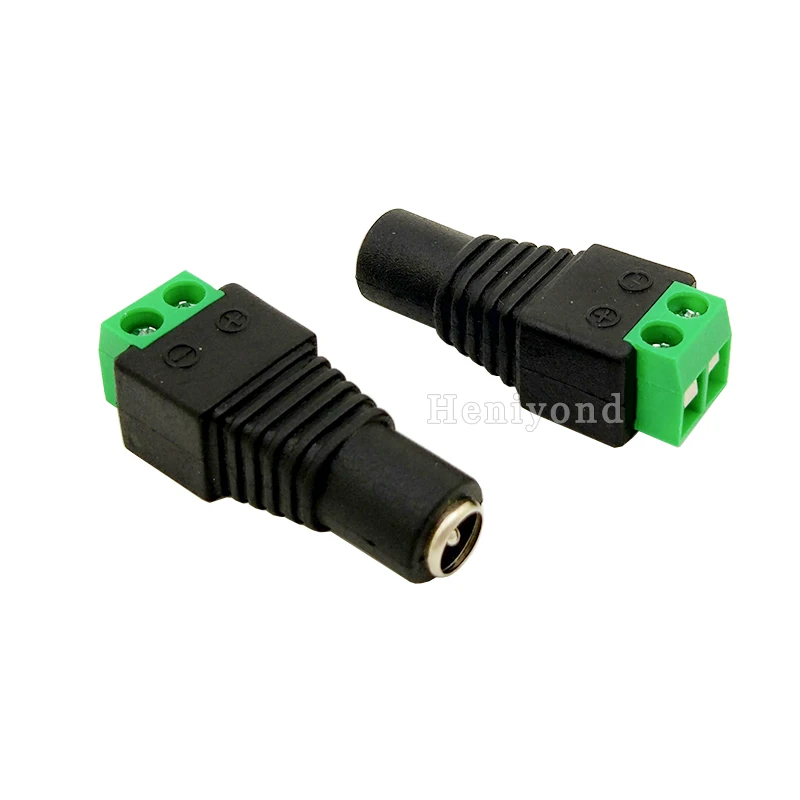 10 шт., 2,1 мм, разъем для подключения адаптера постоянного тока или адаптер переменного тока, кабельный разъем для камеры видеонаблюдения 2,1x5,5 мм