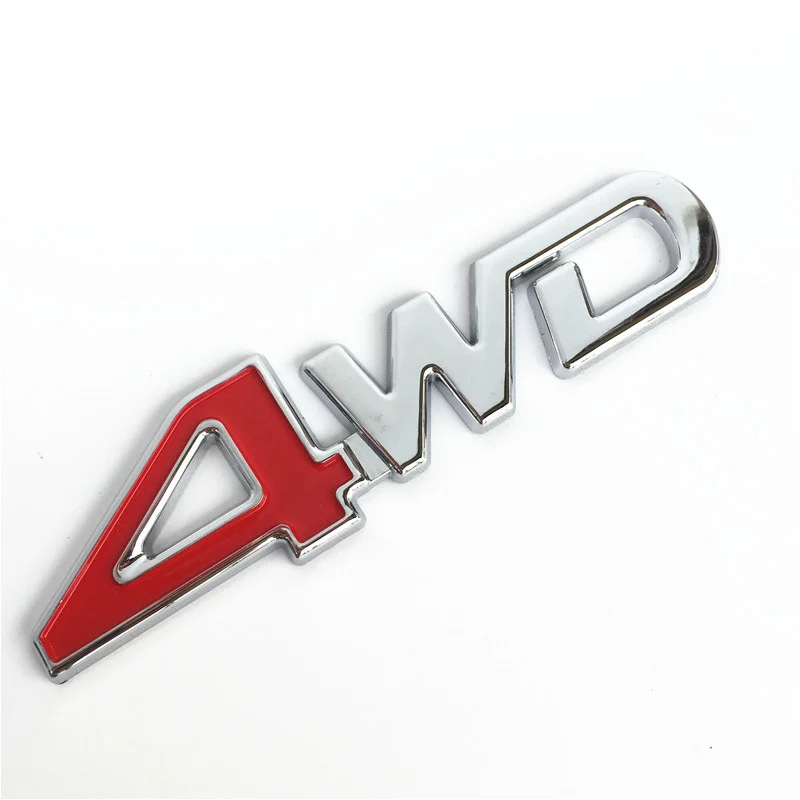 

Car Styling 3D Chrome Metal Sticker 4WD Emblem 4X4 Badge Decal SUV Rear Trunk Off-road For Toyota Highlander RAV4 Tiguan Honda