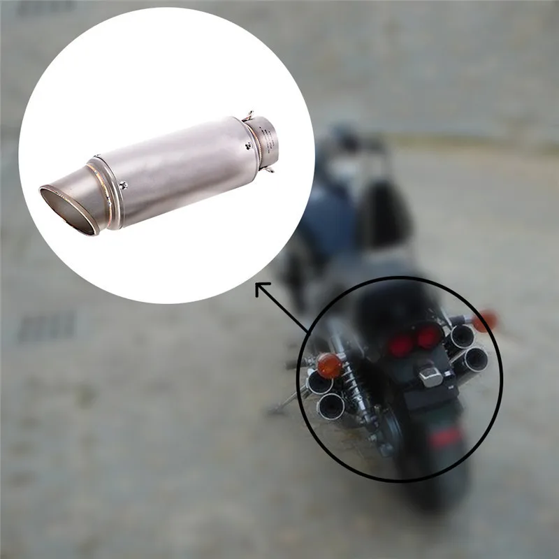 

General Motorcycle Exhaust Pipe Muffler Motorbike Scooter Exhaust Pipe Laser Marking Modification for Motor Escape Carbon Fiber