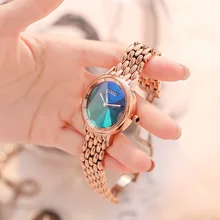 Watch Female Green Steel Watch Watch White Collar Leather Strap Women's Watch Colorful Dial Waterproof Watch Female Green Steel Watch Watch White Collar Leather Strap Women's Watch Colorful Dial Waterproof