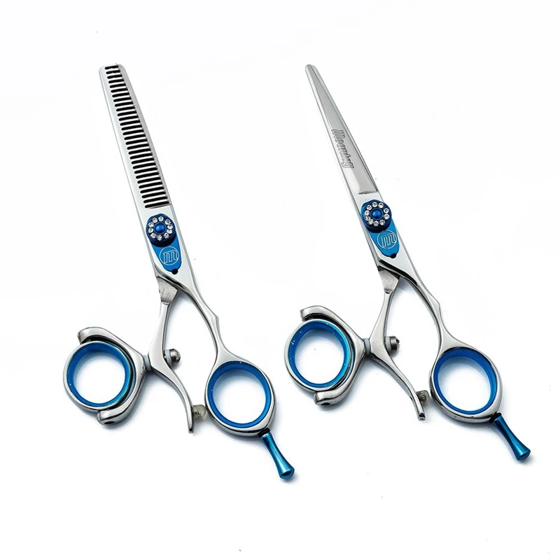 6.0 inch hair cutting scissors thinning shears 360 swivel handle