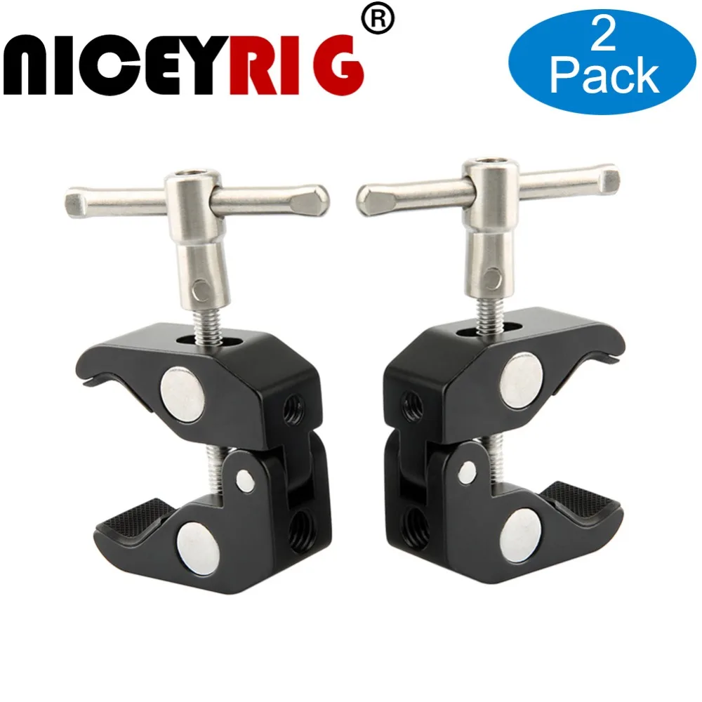 NICEYRIG Magic Arm зажим 1/4 винтовой головкой шариковый регулируемый кронштейн для Светодиодный видеосъемки EVF мониторы камера Студия(2 шт./упак