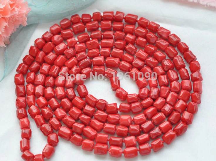 

xd 00443 100" 12x14mm massive red coral NECKLACE