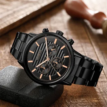 

2019 Hot Sales New Luxury Fashion Men's Stainless Steel Quartz Analog Date Wrist Watch Sport Male Watches for Gifts Orologio