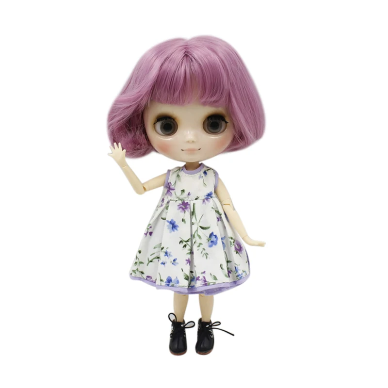 

Middie Nude 1/8 Blyth Doll with pink short bob hair 20cm DIY Toys BJD with Gestures Free Shipping No.BL1063