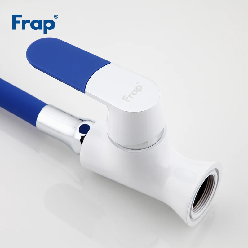 Frap Silica Gel Nose Multi-color handle cover Any Direction Kitchen Faucet Cold and Hot Water Mixer White Spray paint F4034F7253