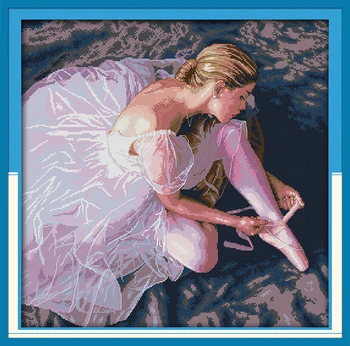 

Ballerina Cross Stitch Printed Cross Stitch Needlework Patterns Needlework Set Home Decor Cross Stitch Dmc Thread