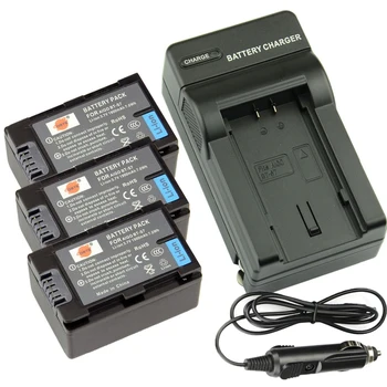

DSTE 3PCS BT-S7 Rechargeable Battery + Travel and Car Charger for Aigo S7 Camera