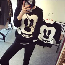 Autumn And Winter Family Matching clothes Middle & Small Children Cartoon Sweater Long Sleeve Fashion Keep Warm cotton Sweater