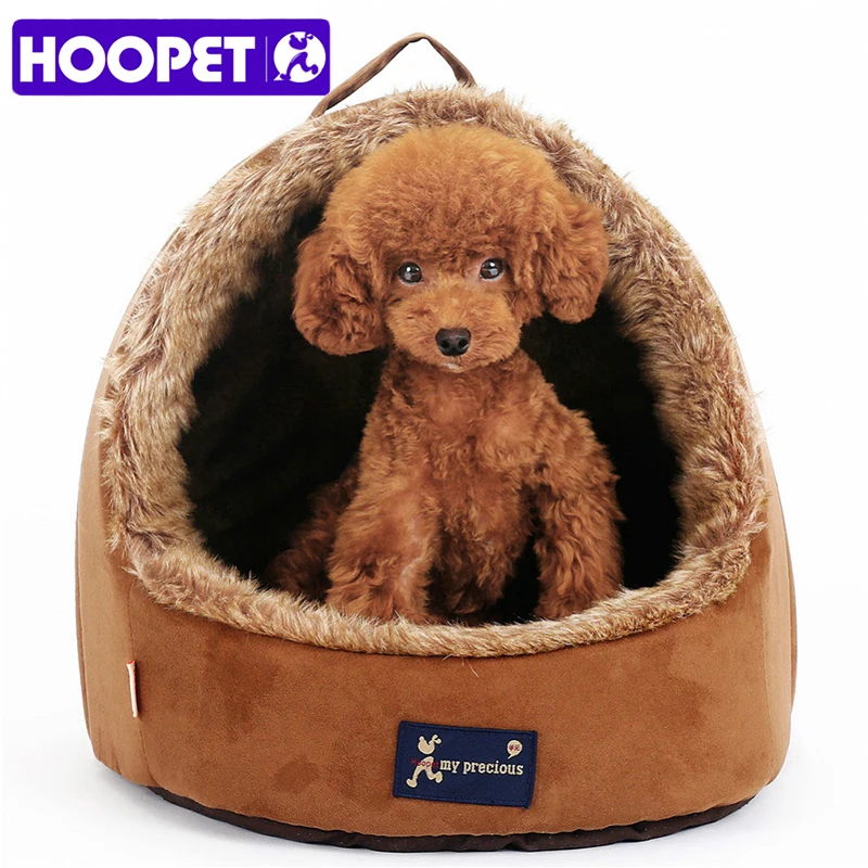 HOOPET Haustier Katze Hund Welpen Wildleder Zelt Bett Mit Doppelseitigen Plüsch Kissen Wasserdichte Untere Haus Online