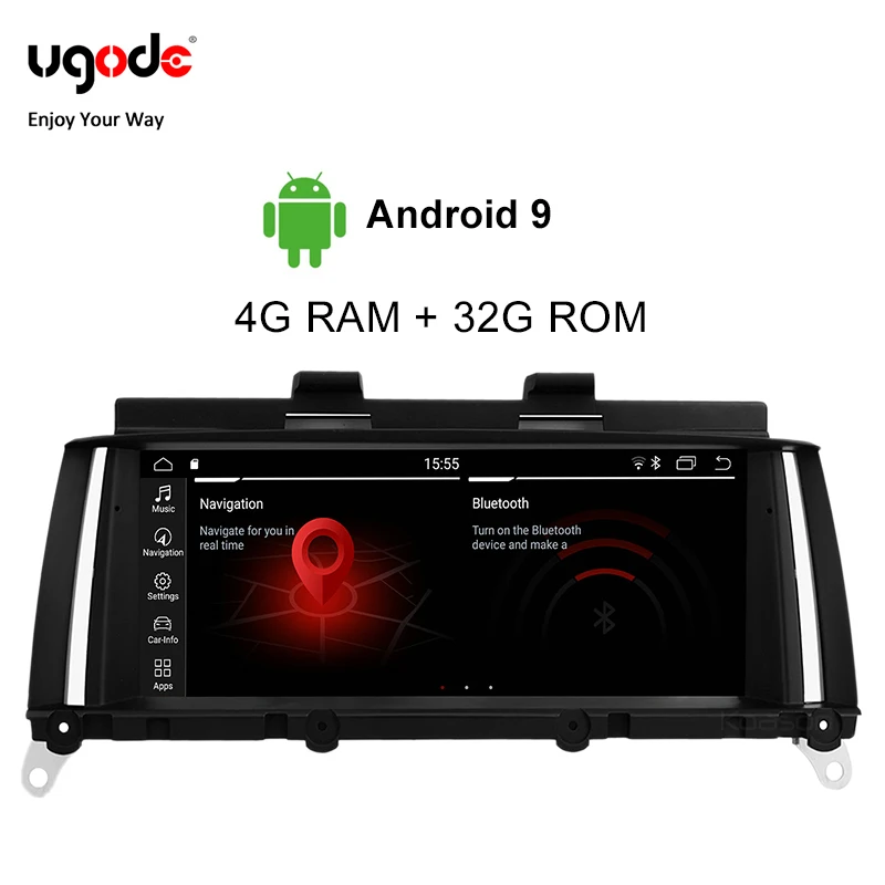 

Ugode Android 9.0 Car Multimedia Player GPS Navigation 8.8 Inches Screen Monitor Bluetooth For BMW X3 F25/X4 F26 Car Player