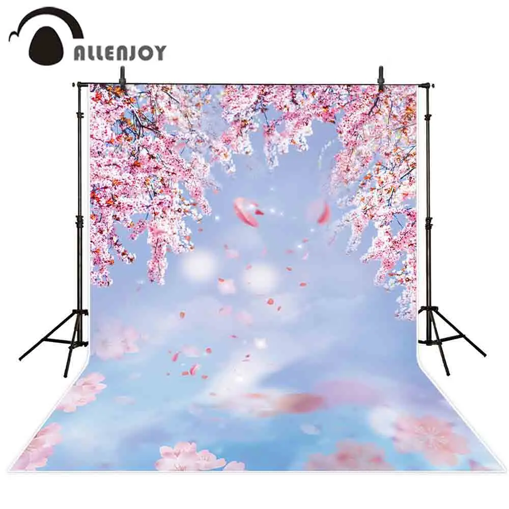 Allenjoy фон для фотосъемки с цветком вишни голубое небо весенний цветочный
