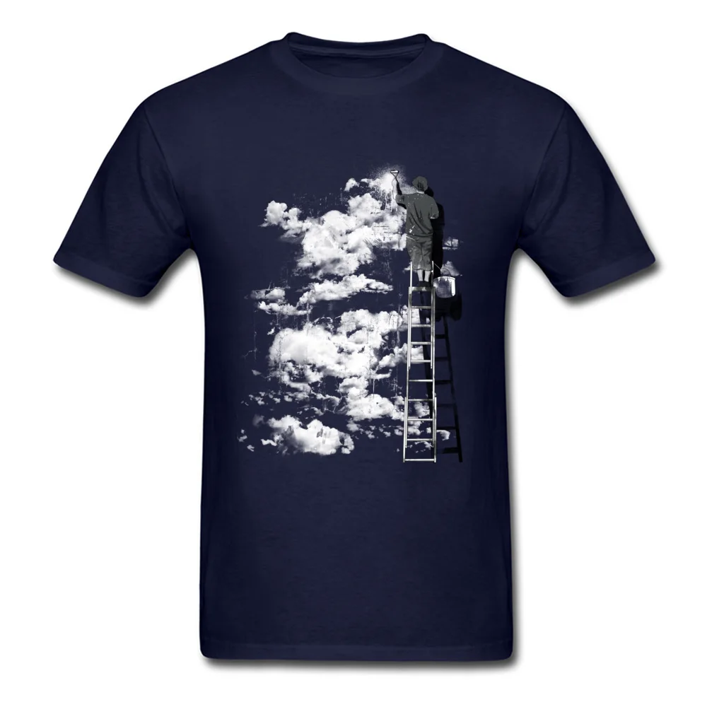 GroupFunny Short Sleeve Tops Tees Summer/Autumn Funny Crewneck 100% Cotton Fabric T Shirt Men's T Shirt The Optimist  The Optimist navy