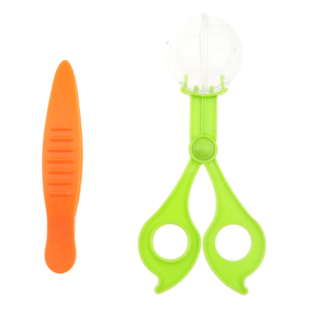 

2Pcs Kids Insect Catching Tool Kit Scissor Clamp & Tweezers for Outdoor Adventure Nature Exploration