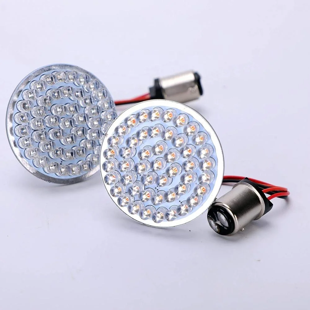 2PCS 2Inches Bullet Style Rear Brake Light LED Turn Signal Kit with 1157 Base for Honda Motorcycles