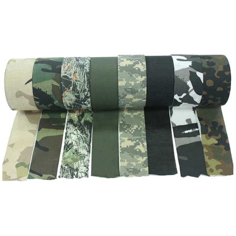Camouflage Tape 10Meters Duct Outdoor Woodland Camping Camouflage Tape WRAP Hunting Adhesive Stealth Camo Tape Bandage 0.05m x 10m/2inchx390inch