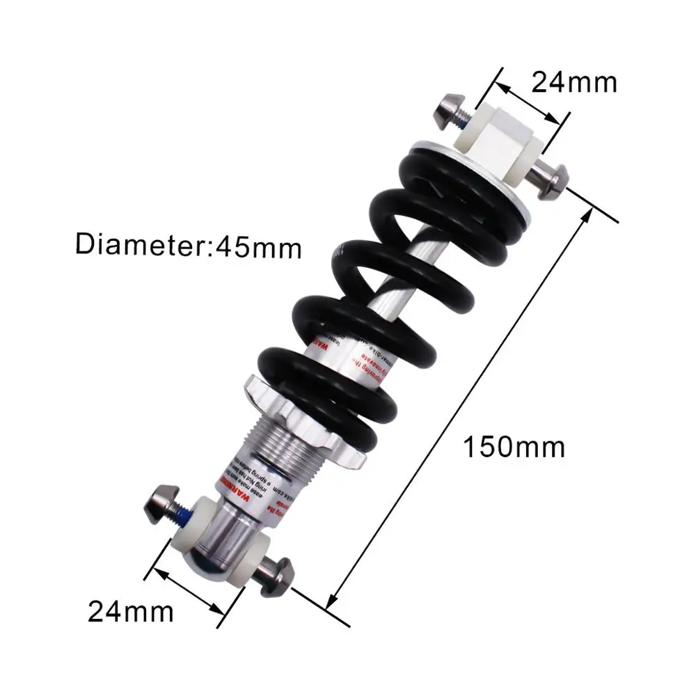 MTB горный велосипед Металл задняя подвеска бампер Весна Амортизатор раме велосипеда Запчасти Задний амортизатор 100/125/135/150 мм 1000LBS BZR002 - Цвет: 150-1000LBS