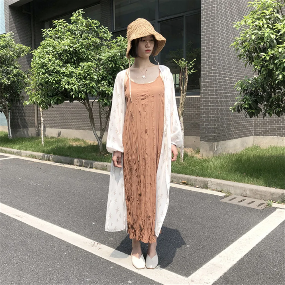 Vacation Beach Women Long Blouses Sexy Mesh Longline Kimono Sunproof Long Sleeve Beach Clothing 2018 Fashion Open Front Kimono (3)