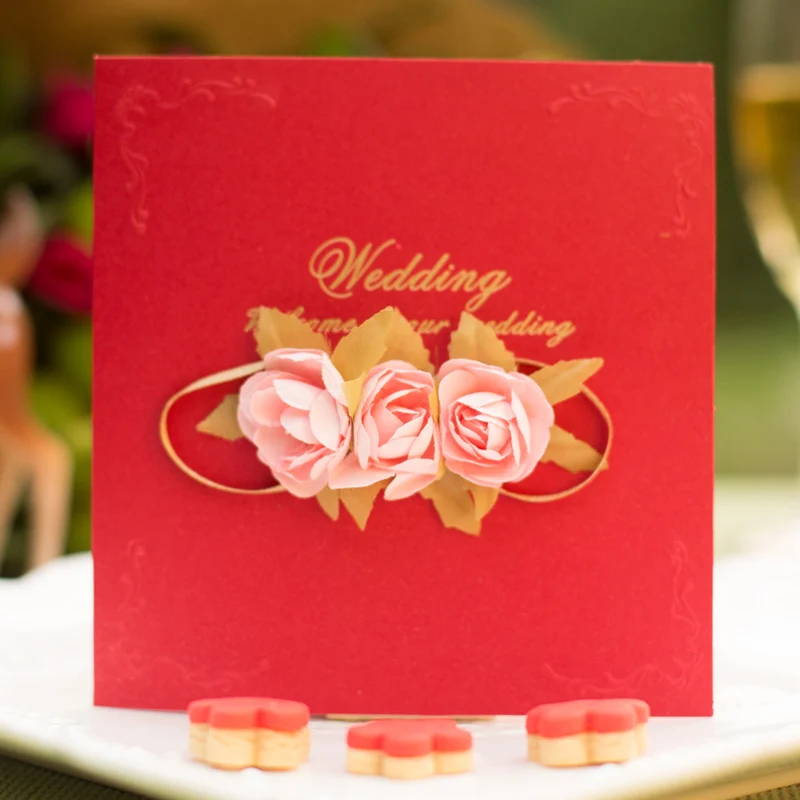  Wedding Invitation Vintage Wedding Bridal Shower Gift Greeting Card Party Supplies Decoration Weddi - 33061587999