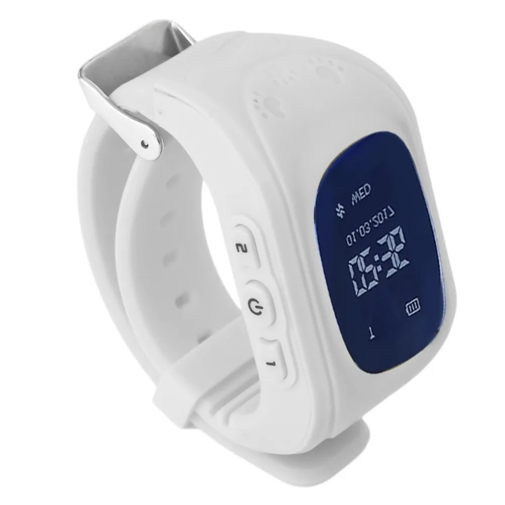 Q50 Смарт-часы для детей lcd GSM GPRS локатор трекер анти-потеря телефон Поддержка Детские часы для IOS Android без gps - Цвет: White