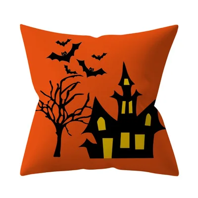 ZENGIA Trick or treat/Подушка с изображением тыквы, покрывало 45*45 см, счастливый Хэллоуин, Наволочка на подушку, счастливая осень Y'all ghosts Horror, наволочка - Цвет: WSJ03-9