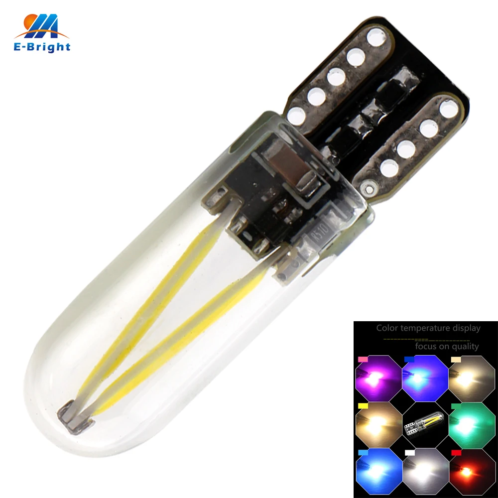 YM E-Bright 10PCS/Lot 12V DC T10 194 168 W5W Led COB 30 SMD Glass Shell Interior Bulbs Clearance Lights White 24V | Автомобили и