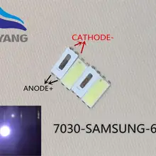 50 шт./лот для обслуживания samsung lcd tv светодиодный светильник, артикул, лампа SMD СВЕТОДИОДНЫЙ s 6V 7030 холодный белый светодиод