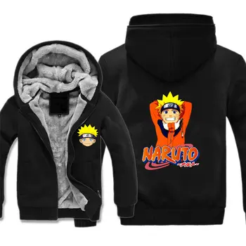 

NARUTO Hoodie Anime cosplay jacket Hooded cotton Coats Jackets Men Sweatshirt Streetwear coat teenagers Hoodie
