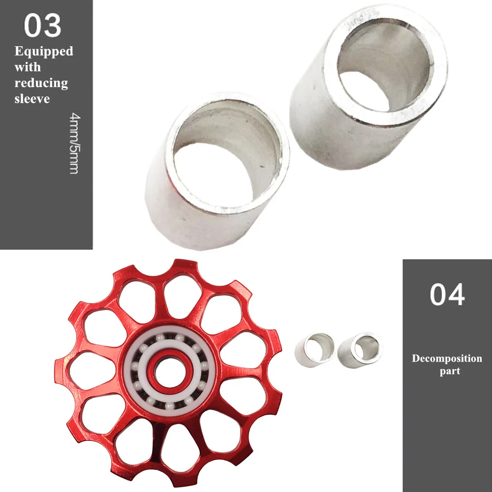 VXM-Bicycle-Ceramic-Derailleur-Pulley-Alloy-Rear-Derailleur-12T-Guide-MTB-Road-Bike-Ceramics-Bearing-Jockey