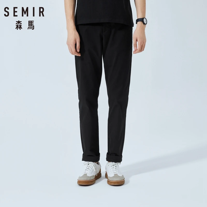 Мужские брюки Чино SEMIR хлопковые прямые с эластичной резинкой на талии
