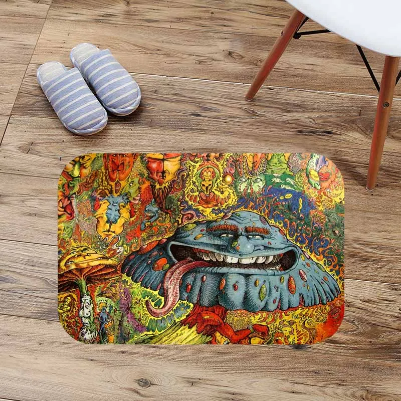 Crazy Trippy Коврик Напольный Коврик противоскользящий водопоглощающий ковер кухонный коврик дверной коврик на заказ туалетный коврик в ванную комнату - Цвет: 2
