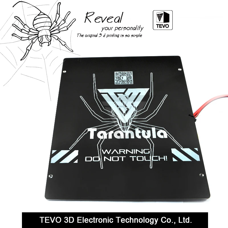 Тево Тарантул Тепловая кровать большая площадь строительства 200*280*3,5 мм черная алюминиевая Тепловая кровать 3D-печать Тепловая кровать горячая пластина для 3D-принтера часть