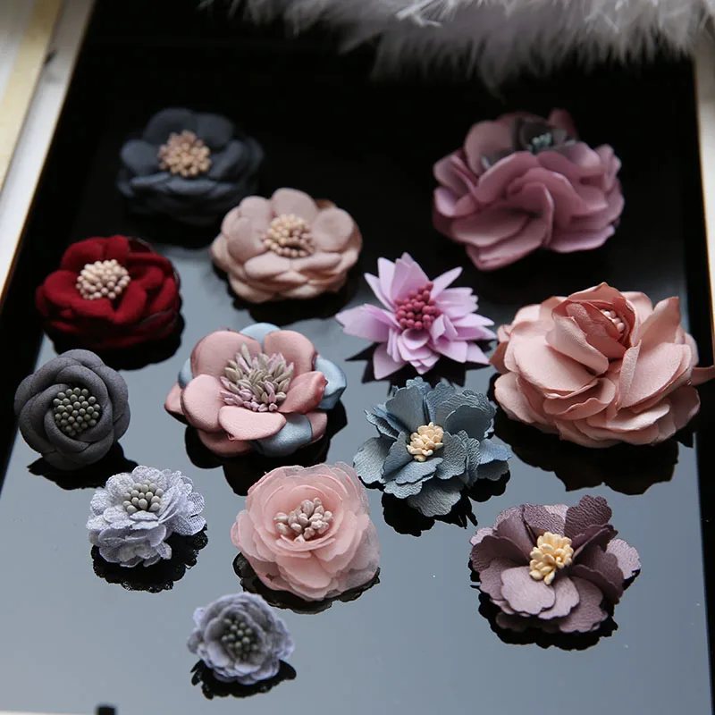 

1Pc Handmade beaded Colorful Flower Patches Sew on sequined patch for clothing beading Applique Brooch Pin RP84