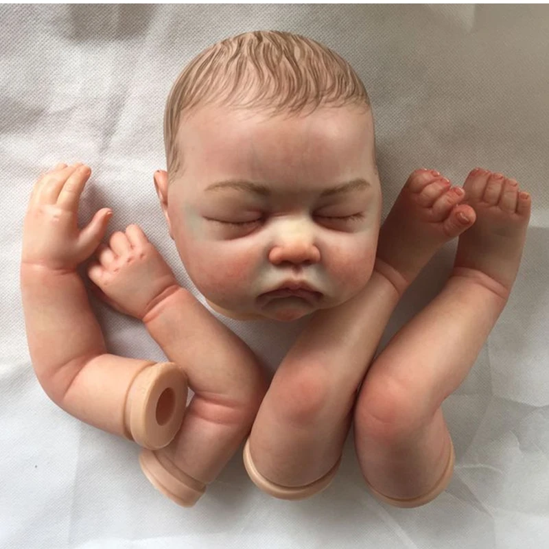 

22inch Silicone Vinyl Reborn Doll Kits Lifelike Sleeping Baby Dolls for Children Fashion dolls Accessories Reborn Baby doll kit