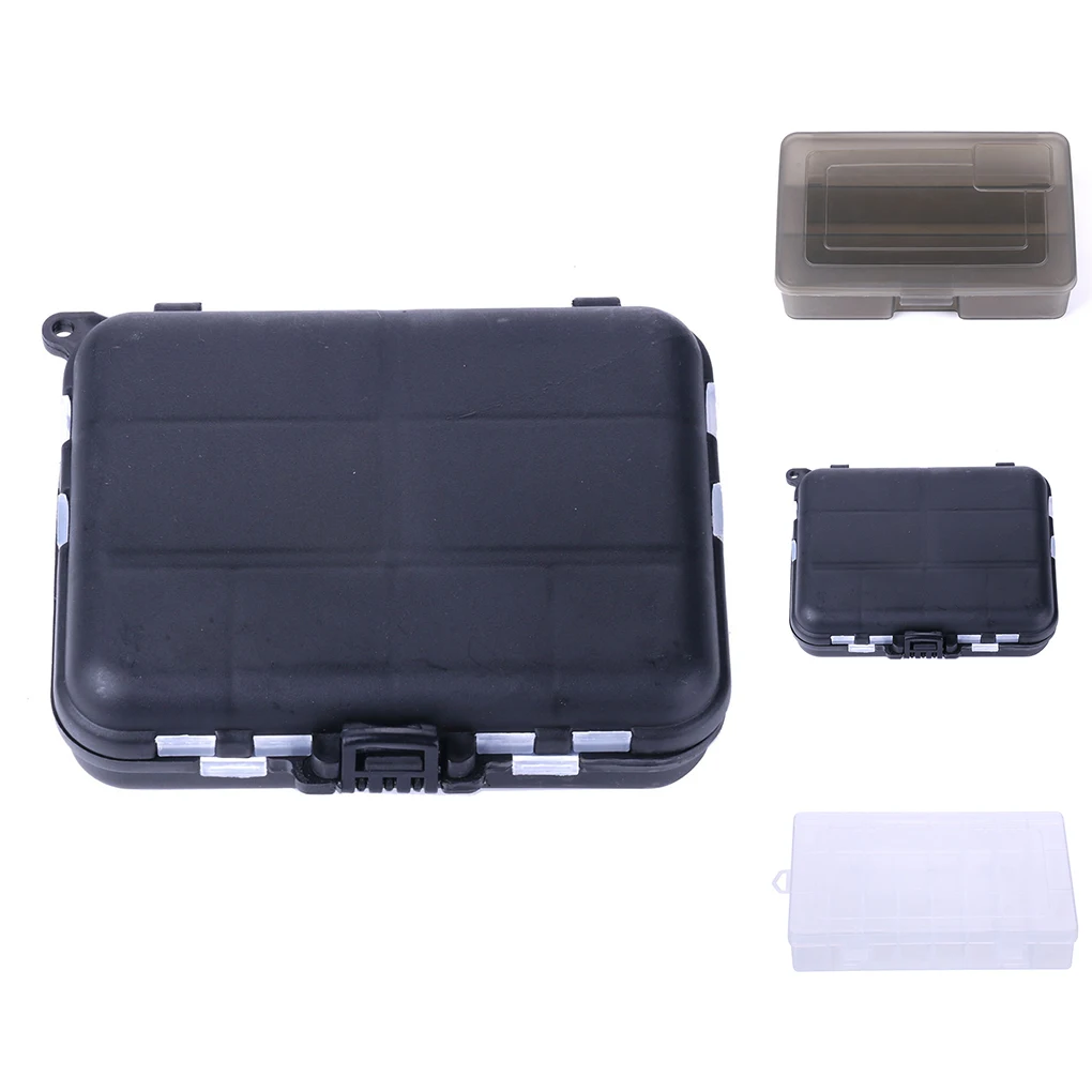 

elenxs 3/12/24 Grid Multi-function Bait Organizer Fishing Lures Case Portable Hook Storage Box Plastic Jewelry Container