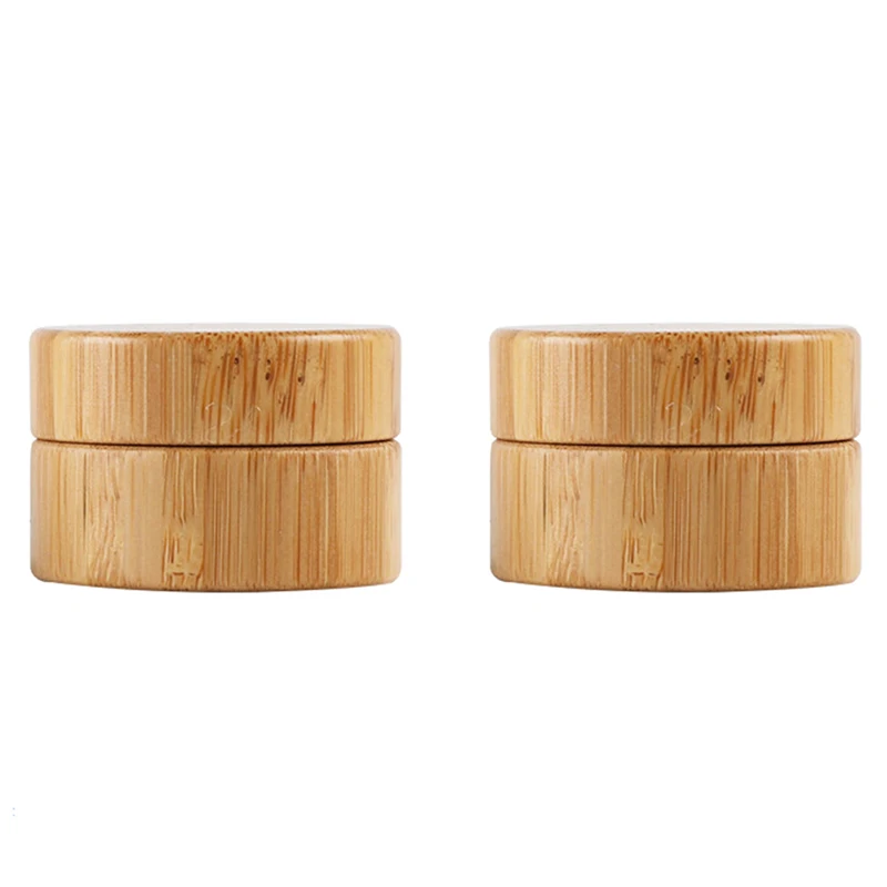 

Portable Natural Bamboo Refillable Bottle Cosmetics Jar Box Makeup Cream Storage Pot Container Round Bottle 10/30/50g