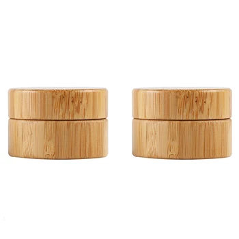

Portable Natural Bamboo Refillable Bottle Cosmetics Jar Box Makeup Cream Storage Pot Container Round Bottle 10/30/50g