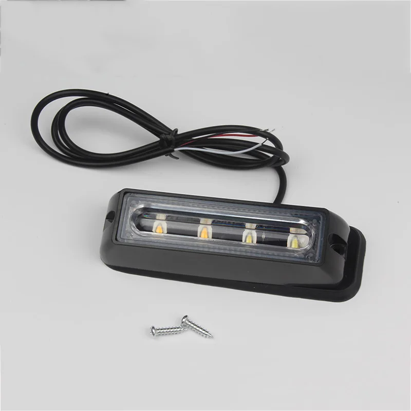 

4LED High Bright Car Side Marker Light Car Door Light Side Indicator Lamp for 12V 24V Vehicles Automobile