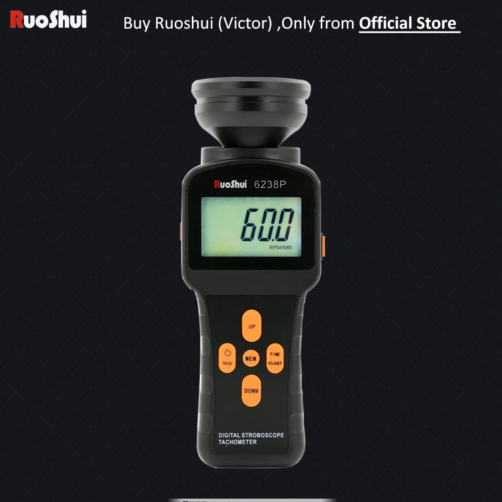 

6238P RuoShui Victor Digital Stroboscope Observe Movement Tracks Surface Inpection Tachometer Instrument