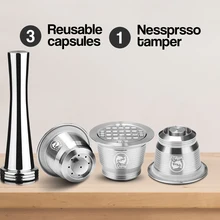 3 капсулы 1 Темпер Nespresso из нержавеющей стали многоразовые Многоразовые кофе капсулы Темпер кофе капсула для Nespresso машина