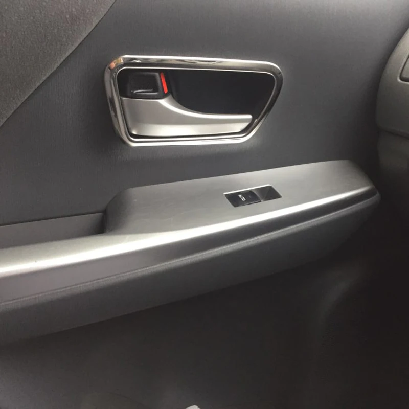 4pcs For Prius Accessorie SUS304 Interior Door Handle Cover Trim Car Styling Accessories For Toyota Prius Alpha V ZVW40 car door corner cover
