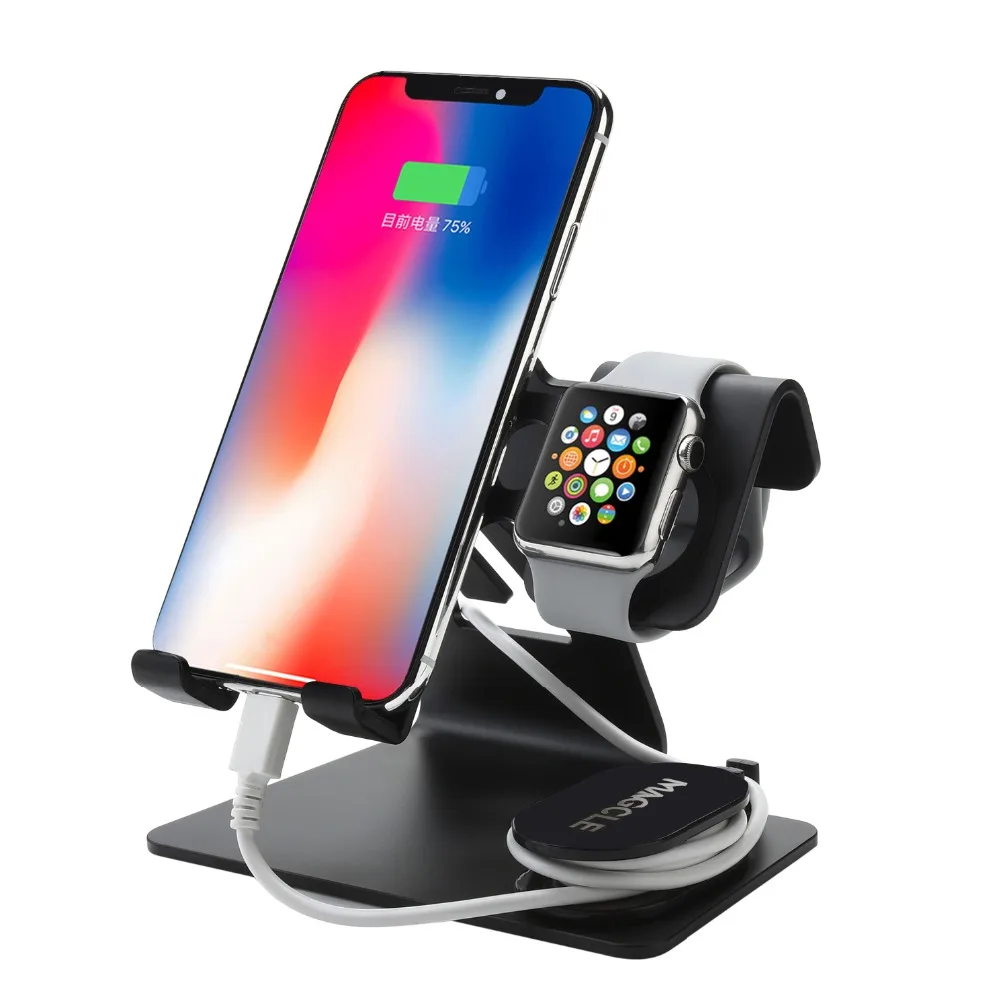 

Magcle 3 in 1 Charging Holder Stand Dock Station for Apple Watch iWatch Series 4/3/2/1 phone Tablet stand for iphone XR XS MAX X