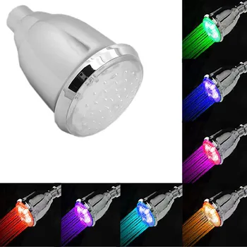 

7 Colorful LED Light Water Bath Bathroom Filtration Shower ABS engineering plastics Detachable electronickellingH20